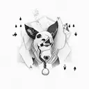 Make a blackjack mixed up with games and disciipline tattoo design idea
