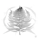 Fern Tree panda tattoo design idea