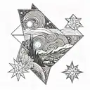 van gogh starry night tattoo design idea