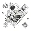 van gogh starry night tattoo design idea