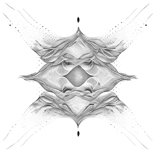 drowning in thoughts with water ripples tattoo design idea