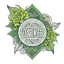 jade ambigramm tattoo design idea