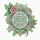 jade ambigramm tattoo design idea