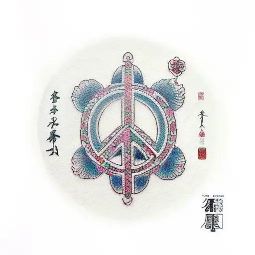peace and respect tattoo design idea