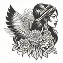 pocahontas tattoo design idea