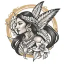pocahontas tattoo design idea