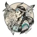 pocahontas tattoo design idea