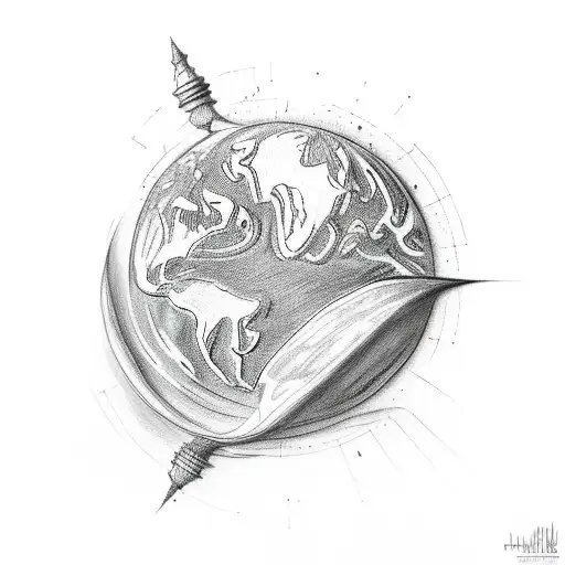earth, water, fire, air tattoo design idea