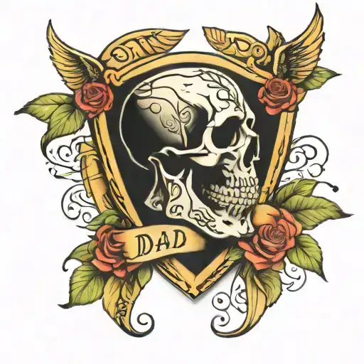 dad memorial tattoo design idea
