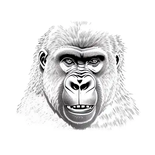 roaring gorilla with a new York giants helmet on eating acorns  tattoo design idea