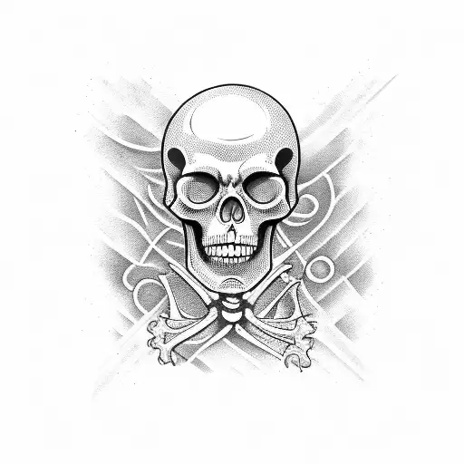 skeletons ripping man apart tattoo design idea