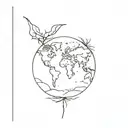 Climate change tattoo design idea
