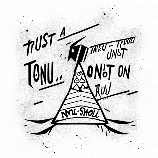 gravity falls "Trust no one" tattoo design idea