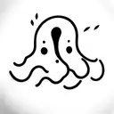 cute ghost tattoo design idea