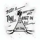 gravity falls "Trust no one" tattoo design idea