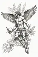 Icarus falling from the sky tattoo design idea