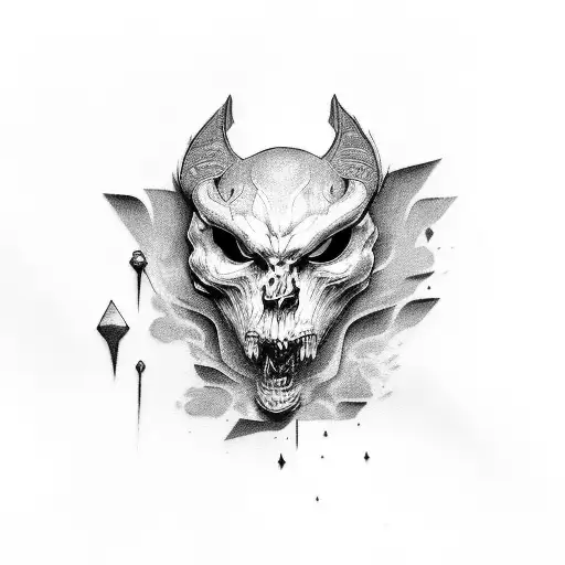 coffin tattoo design idea