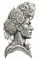 mental health, stoicism growth pain tattoo design idea
