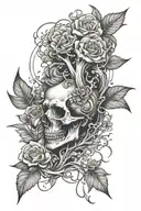 mental health, stoicism growth pain tattoo design idea