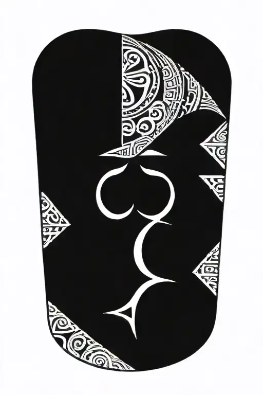 polynesian tattoo symetrical tattoo design idea