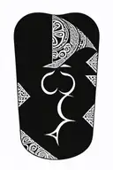 polynesian tattoo symetrical tattoo design idea