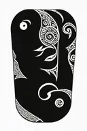 polynesian tattoo symetrical tattoo design idea