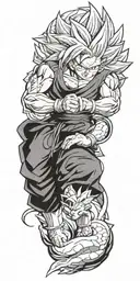 dragon ball z gohan tattoo design idea