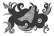 incorporates the word "Manawanui," which means resilience or perseverance in Maori, with traditional   tattoo design idea