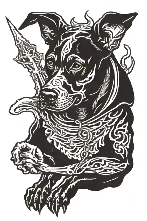 rip tattoo devil dog wearing tattoo design idea