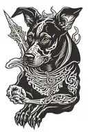 rip tattoo devil dog wearing tattoo design idea