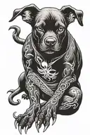 rip tattoo devil dog wearing tattoo design idea