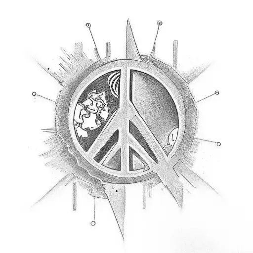 create a tattoo representing peace, happyness, change, guidance  tattoo design idea