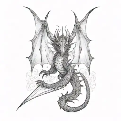 smaug dragon tattoo design idea