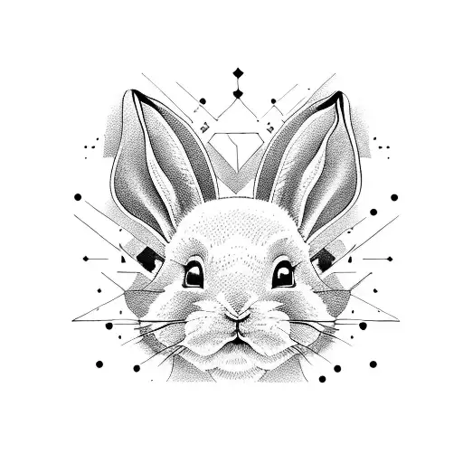 bags bunny tattoo design idea