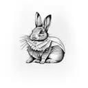 bags bunny tattoo design idea