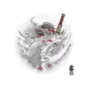 struggling against drug addiction tattoo design idea