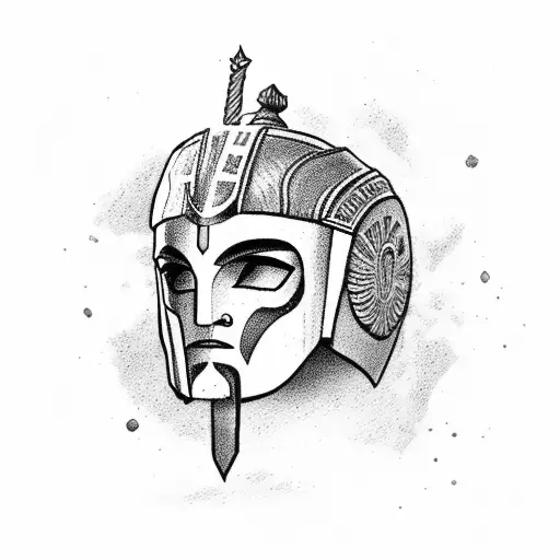 Greek spartan tattoo design idea
