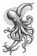 squid with the name juanjo  tattoo design idea