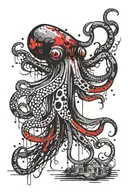 squid with the name juanjo  tattoo design idea
