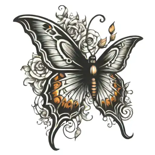 butterfly spine tattoo tattoo design idea