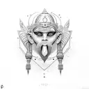 thoth god egipcian tattoo design idea