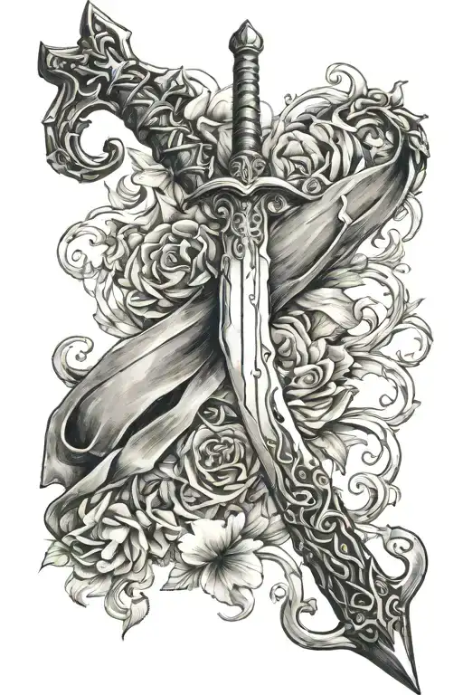 narsil sword tattoo design idea