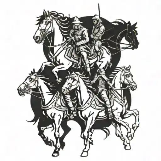 4 horsemen of the apocalypse tattoo design idea