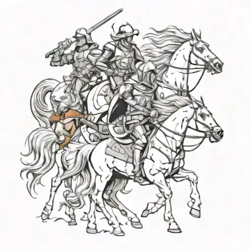 4 horsemen of the apocalypse tattoo design idea