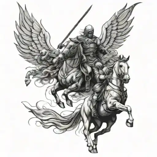 4 horsemen of the apocalypse tattoo design idea