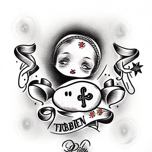 tribute to unborn child named Filip with date  tattoo design idea