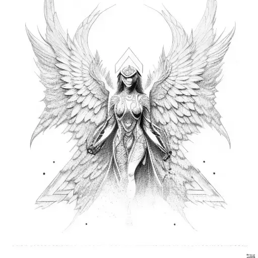 Archangel tattoo design idea