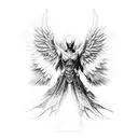 Archangel tattoo design idea