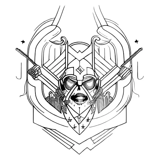 Morior Invictus tattoo design idea