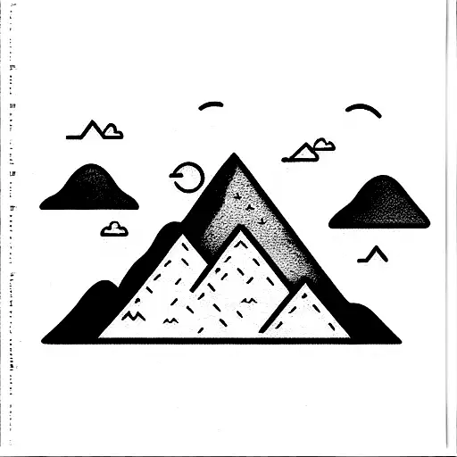 nyc mountains ocean tattoo design idea